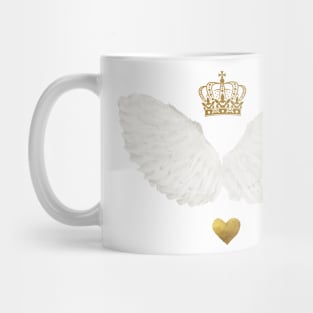 Angel wings with crown Mug